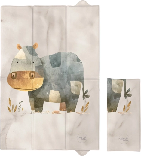 Ceba Baby fasciatoio da viaggio Basic cosy hippo 60 × 40 cm