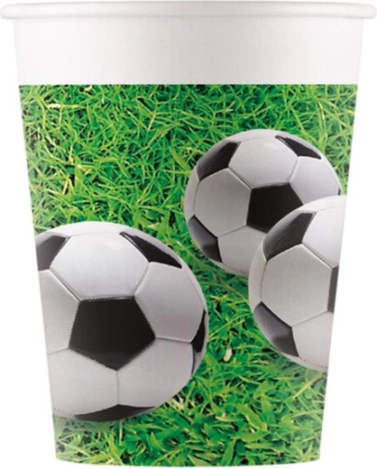 Bicchieri di carta Calcio 200 ml, 8 pz