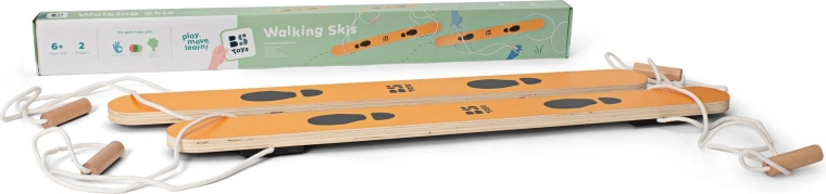 Sci da squadra in legno per 2 bambini