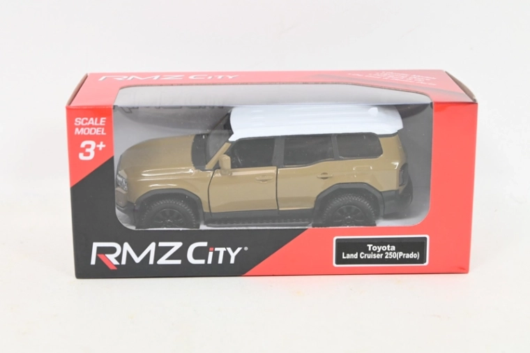 Toyota Land Cruiser modello auto in metallo marrone-giallo