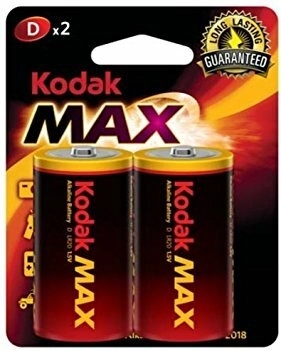 Kodak Alkaline Max batterie alcaline D 1,5 V, 2 pz