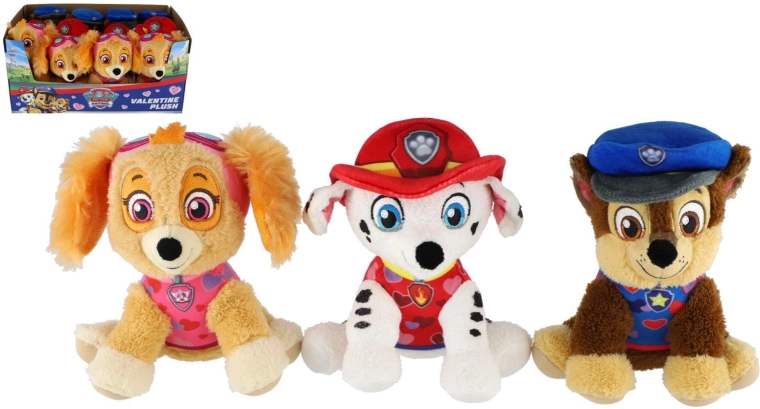 Cagnolino di peluche Paw Patrol con motivo a cuori - 1 pezzo