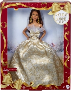 Barbie bambola di natale castana 2025