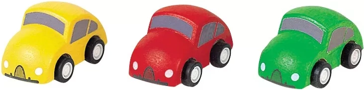 PlanToys automobiline in legno per pista automobilistica e ferroviaria (3 pz)