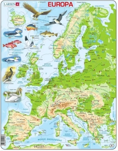 Puzzle Larsen mappa fisica d’Europa