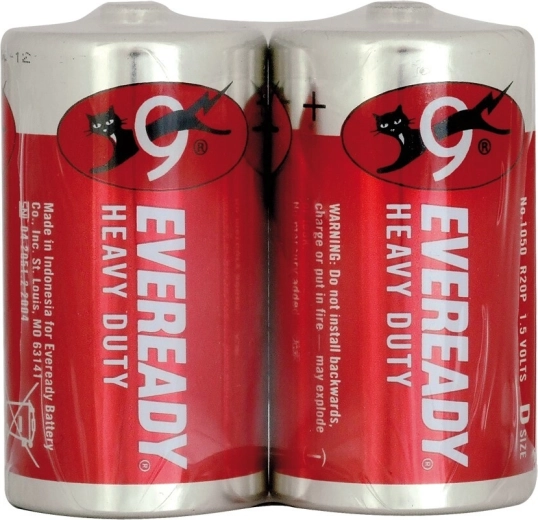 Energizer Eveready Heavy Duty Red batterie D R20 1,5 V, 2 pz