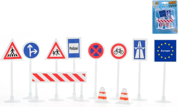 Set di segnali stradali per bambini – 11 pezzi