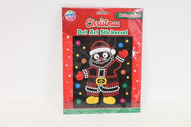 Set creativo natalizio a puntini con motivo di Babbo Natale 22 × 18 cm