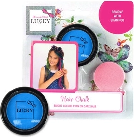 Gessetto per capelli Lukky con applicatore blu scuro