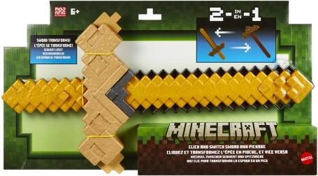 Minecraft spada e piccone trasformabili 2-in-1