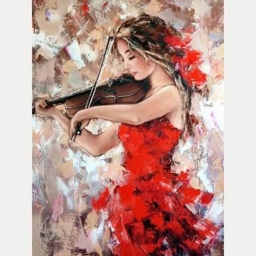 Pittura diamantata – Suonare il violino 30 × 40 cm