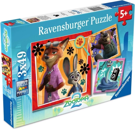 Puzzle RAVENSBURGER Zootropolis: Città degli animali 3×49 pezzi