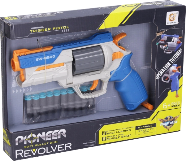 Revolver Pioneer – pistola con proiettili in schiuma 25 cm