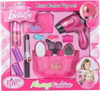 Set da parrucchiera per bambini con asciugacapelli a batterie e accessori
