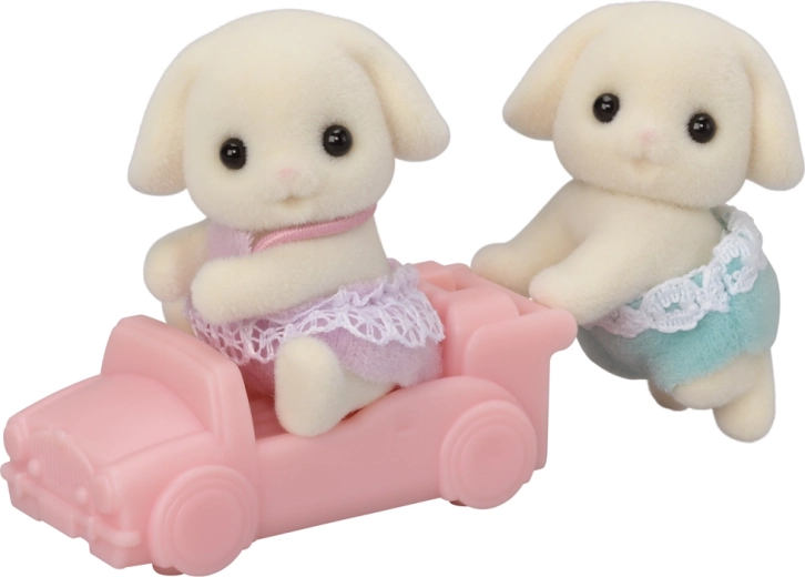 Sylvanian Families gemelli coniglietti Flora con passeggino