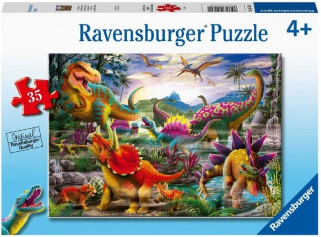 Puzzle Ravensburger T‑Rex Terror 35 pezzi