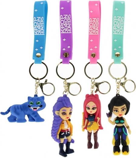 Portachiavi in gomma K-POP Demon Hunters con laccetto
