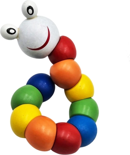 bruco in legno 18 cm