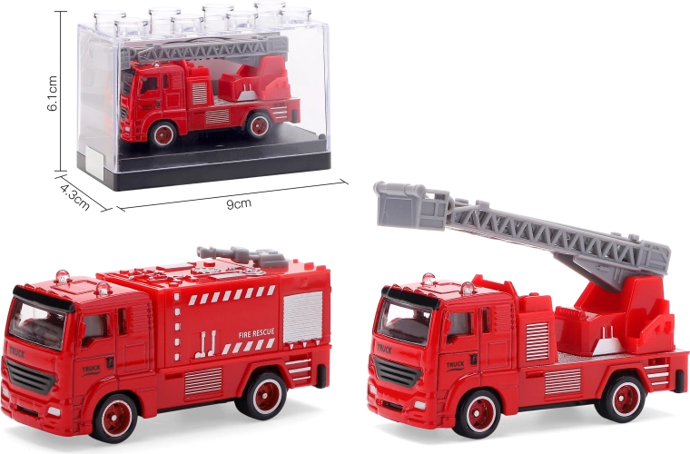 Modello metallico di camion dei pompieri 1:64 – più varianti