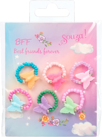Souza! set regalo di anelli regolabili Dana - 6 pezzi