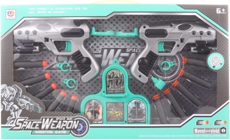 Set di pistole spaziali con dardi in gommapiuma per bambini 6+