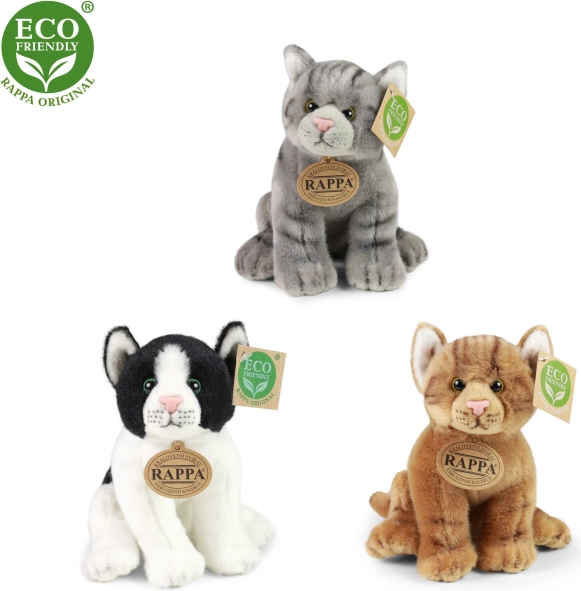 Gatto di peluche seduto 20 cm – 3 varianti
