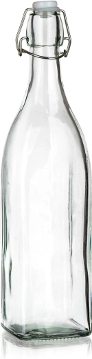 Bottiglia quadrata in vetro con chiusura a leva 950 ml Yara
