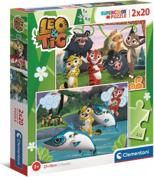 Puzzle Clementoni Leo e Tig 2×20 pezzi