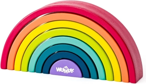 Blocchi di equilibrio in legno - arcobaleno