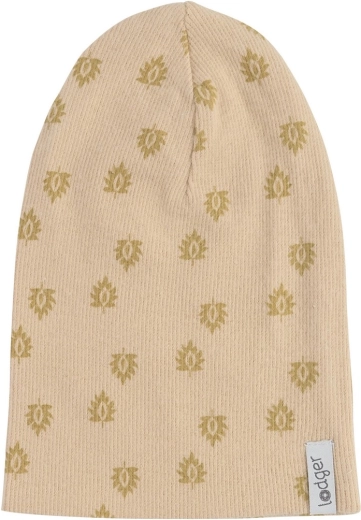 Cappellino beanie Lodger print rib linen (6–12 mesi)