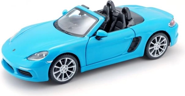 BBU Porsche 718 Boxster blu, modello di auto in scala 1:24