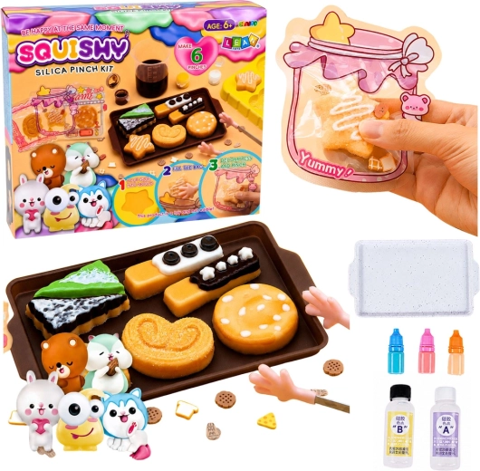 Kit creativo fai-da-te per realizzare squishy a forma di biscotti