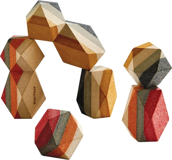 PlanToys gemme in legno impilabili (6 pz)