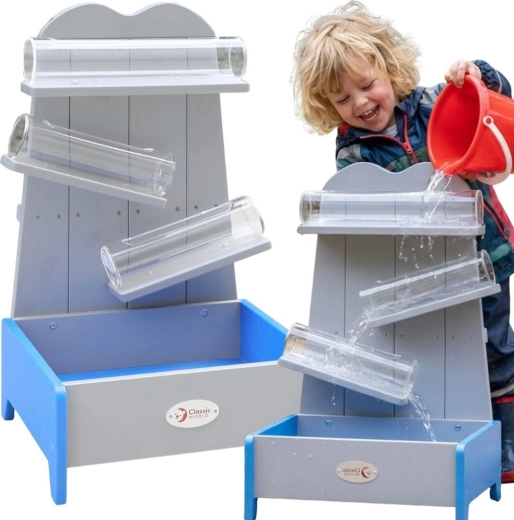 Classic World cascata d’acqua in legno con tubi e serbatoio