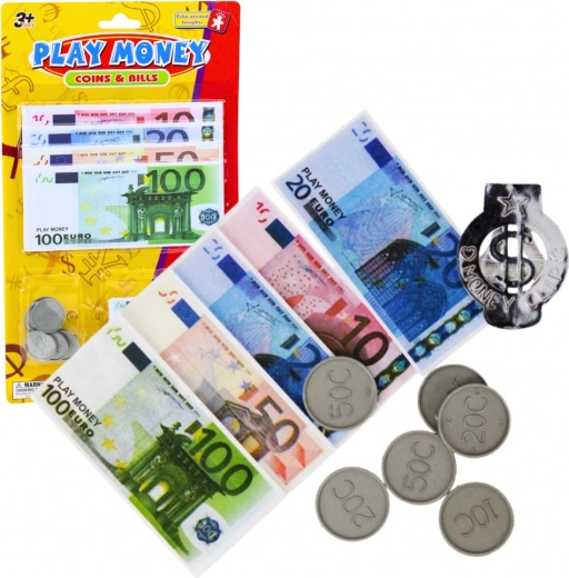 Set giocattolo denaro Euro banconote e monete