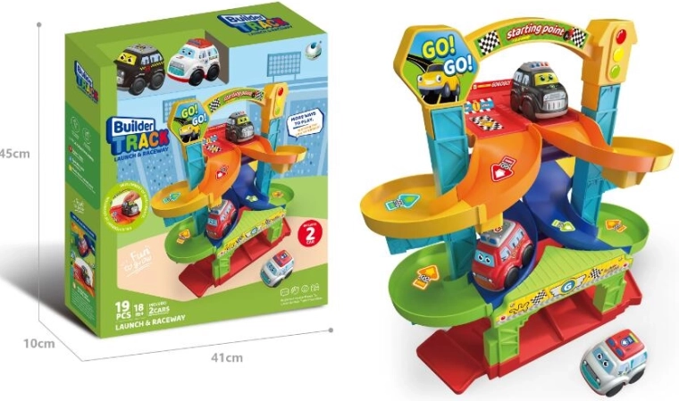 Scivolo in legno per macchinine