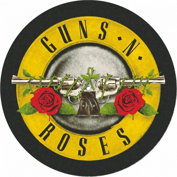 Tappetino per giradischi con motivo Guns and Roses