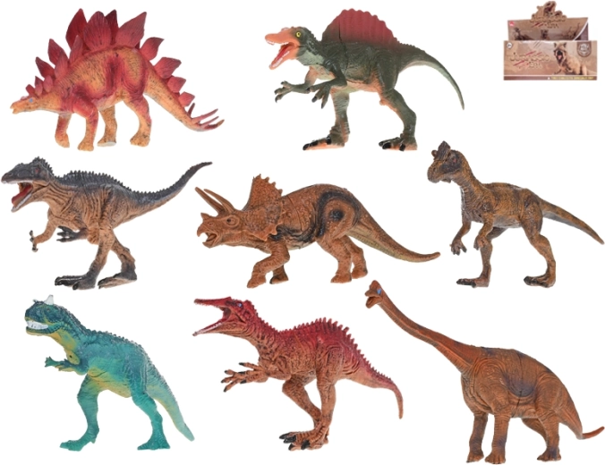 Set di dinosauri 14–17 cm – figurine realistiche in plastica (8 pz)