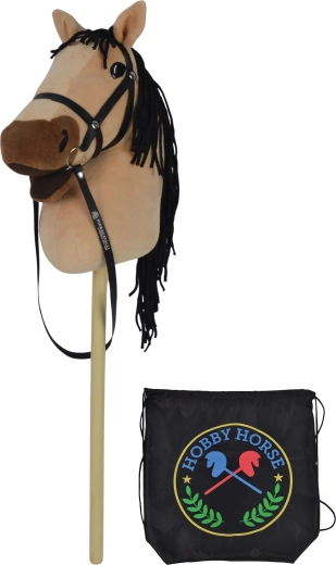 Tamburo per bambini su asta con suoni, 73 cm, con zaino nero