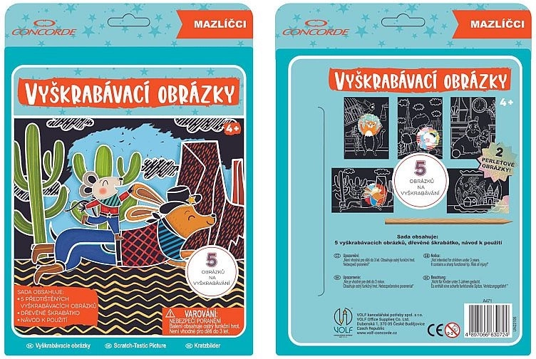 Disegni da grattare Concorde – animaletti