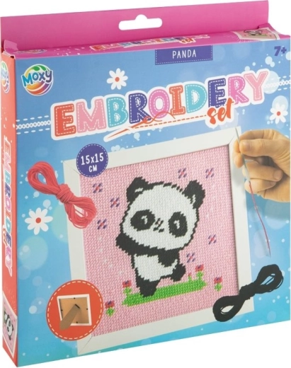 Kit di ricamo a punto croce – panda MOXY