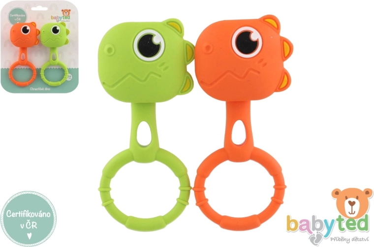 sonagli e massaggiagengive in silicone dino 2 pz BABYTED