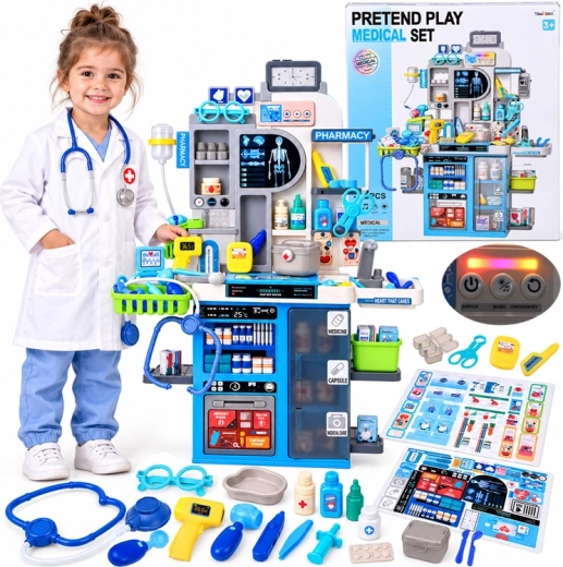 Stazione medica per bambini con farmacia, 92 pezzi