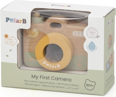Fotocamera di legno per bambini con caleidoscopio