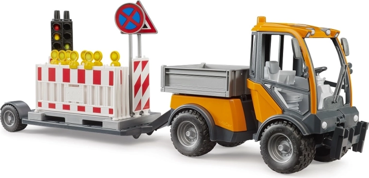 Bruder VarioCar con pianale e rimorchio per la sicurezza stradale