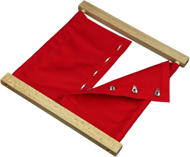 Moyo Montessori telaio per allacciare – gancio e occhiello