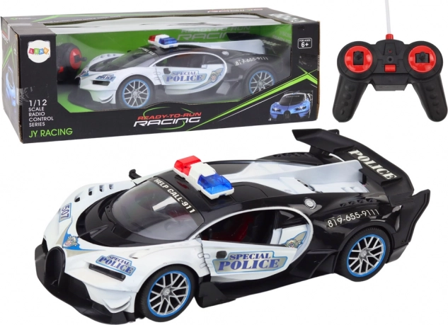 Auto di polizia RC 1:12 bianco