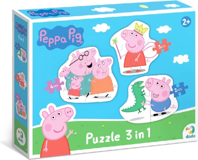 Puzzle Peppa Pig – famiglia 3in1 (2, 3 e 4 pezzi) DODO