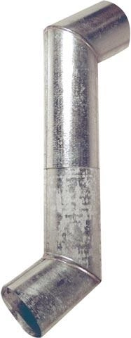 Gomito a S 80 mm zincato