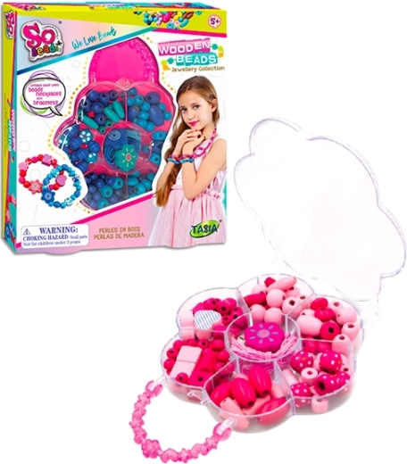 Tasia set di perline di legno per braccialetti, 2 varianti